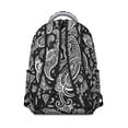 thumbnail image 3 of Hippie Style Boho Daypack - 17" Laptop Bag, Tribal Print Water-Resistant College Backpack, Large Capacity for Dorm, Library & Travel, 3 of 6