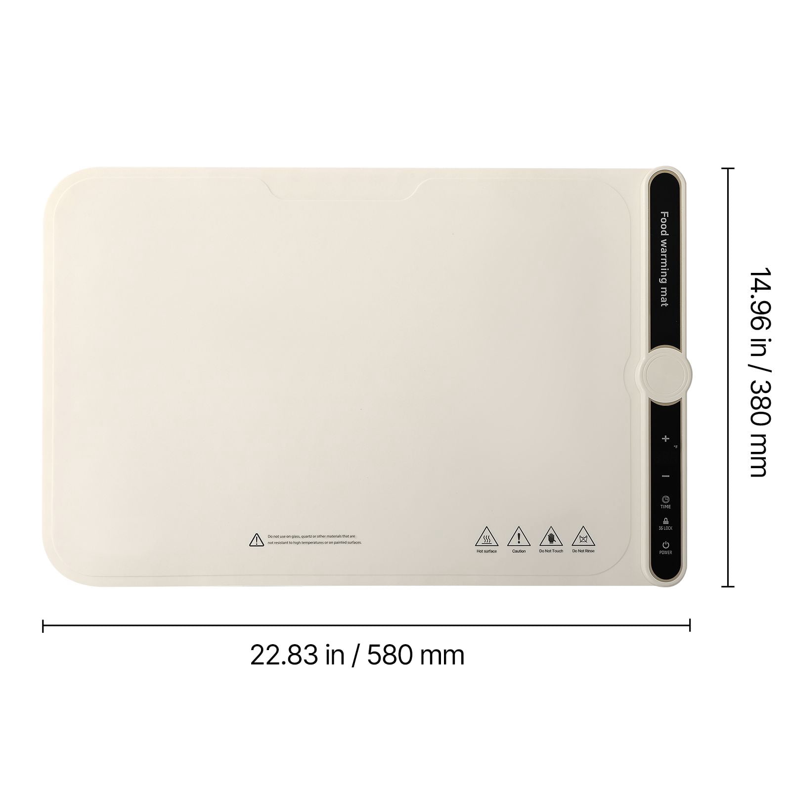 Silicone Warming Mat 19.88x13.86 Inch 9 Temperature Settings 104-248°F 6-Hour Timer Food Warming Tray for Party Buffet