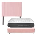 thumbnail image 1 of Colchón Queen Size Restonic Trini + Box Base Cama + Cabecera Argos Rosa, 1 of 8