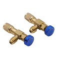 thumbnail image 4 of R410A R22 AC Refrigerant Adapter, 1/4" SAE HVAC Service Port Coupler, Air Conditioner Charging Valve, Brass Quick Connector for Refrigeration System Maintenance, Durable, 4 of 8