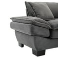 thumbnail image 6 of 84'' Sofa Couch, Loveseat Corduroy Sofa with Pillows, Comfy Upholstered Deep Seat Sofa for Bedroom, Living Room, Apartment, Office, Dorm-Black Corduroy, 6 of 7