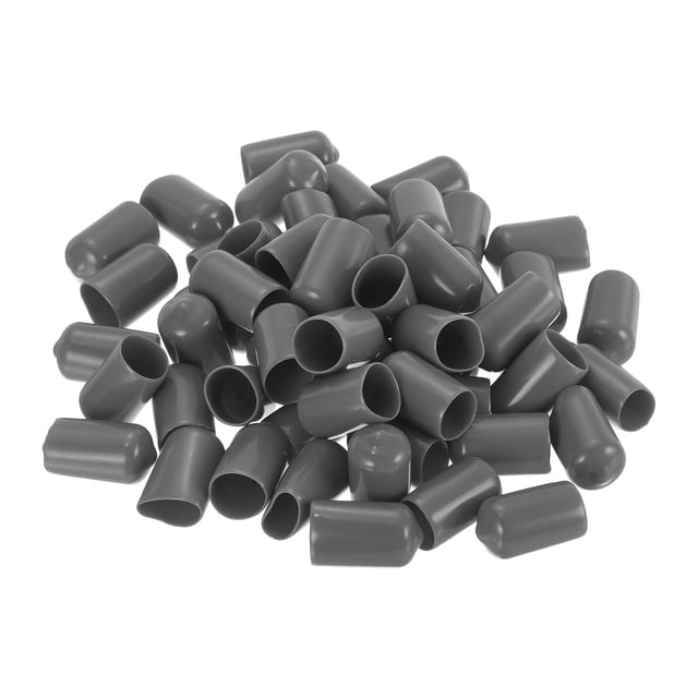 Uxcell Screw Thread Protectors Rubber End Cap Cover 12mm Dark Grey