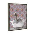 thumbnail image 3 of Stupell Industries Bathing Llama in Bathroom Animals & Insects Painting Gray Floater Framed Art Print Wall Art, 17 x 21, 3 of 9