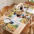 thumbnail image 5 of Spring Floral Rooster Placemats Set of 6 Retro Rooster Farmhouse Place Mats Indoor Wipeable Table Mats Washable Cloth Dining Table Placemats for Kitchen Holiday Party Home Decor 13x19 Inch, 5 of 9