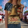 thumbnail image 2 of UngA Women's 250 Years Crew Neck T-Shirts USA 250Th Anniversary Graphic Tee Patriotic Tshirt Women (Khaki,S), 2 of 8