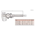 thumbnail image 2 of Mitutoyo Dial Caliper,0-12 In,Cert 505-746CAL, 2 of 3