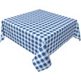 thumbnail image 1 of Square Tablecloth 60 x 60 Inch, Blue Jeans Gingham Square Tablecloth Water Resistant Spill Proof Table Cloths Fabric Table Cloth for Buffet Table, Parties, Holiday Dinner, Wedding, 1 of 1