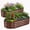 brown, variant on HGD Raised Garden Bed Kit Oval Galvanized Metal Outdoor Planter 4x2x1 ft