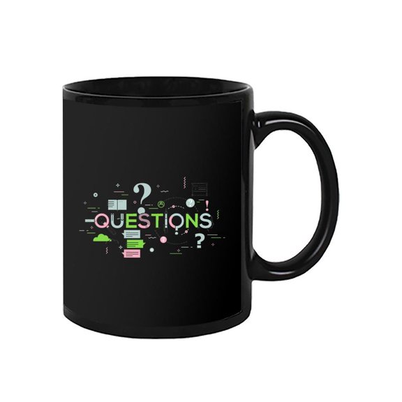 Questions Lettering Design Mug -Image by Shutterstock,