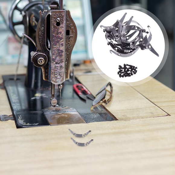 OUNONA 20Jgo Resorte Conductor Y Tornillos Para Reparación De Máquina De Coser Vintage Metal Gris