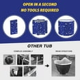 thumbnail image 3 of Portable Bathtub for Adults, Easy to Assemble Collapsible Bathtub （31.5"L x 26"）, Suitable for Travel, Camping and Outdoor Activities (Starlit Sky, L), 3 of 9