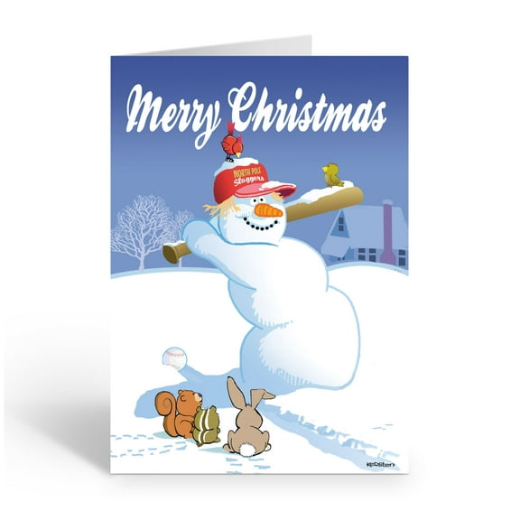 Stonehouse Collection A Wintry Baseball Game Christmas Card - 70010