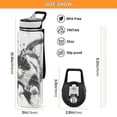 thumbnail image 3 of Black and White Cat Run Sports Water Bottle Portable Travel Mug 32oz BPA Free Leak Proof Straw Transparent Tritan for Gym Yoga Cycling Camping, 3 of 7