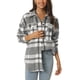 thumbnail image 1 of CHAQUETA A CUADROS DE BOTONES PARA MUJERES INSPIRADA EN OTOÑO INVIERNO CON CIERRE Y BOLSILLOS M NEGRO, 1 of 6