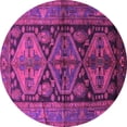 thumbnail image 1 of Ahgly Company Indoor Round Persian Purple Traditional Area Rugs, 4' Round, 1 of 4