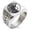 Silver, variant on Stainless Steel Greek Mythology Medusa Geometric Pattern Biker Style Polished Ring