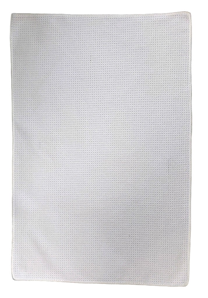 12 Piece Sublimation Embroidery Blanks 100% Polyester Waffle Weave 16" x 24" White Towels Kitchen Bathroom Sports Gym