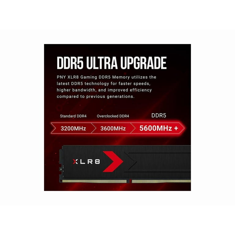 PNY XLR8 Gaming 32GB (2x16GB) DDR5 RAM 6400MHz CL36 -48-48-104 1.4