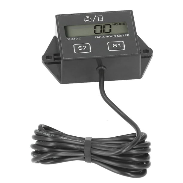 Tach Hour Meter, SERVICE Reminding LED LCD Screen Tachometer Timer Low