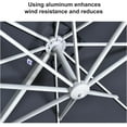 thumbnail image 4 of PURPLE LEAF 8 FT Patio Umbrella White Cantilever Offset Umbrella Square Outdoor Umbrella with 360° Rotation for Garden Deck Pool, Light Grey, 4 of 10