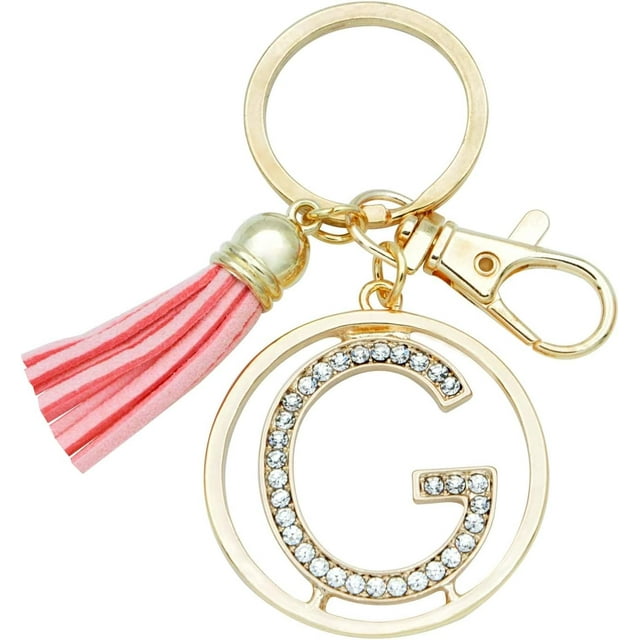 Letter Keychain,26 Letters A-Z Decorative Letter Keychain,Name Keychain for Women Girl