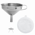 thumbnail image 1 of Embudo de Cocina Acero Inoxidable 304 5,1 Pulgadas con Colador Filtro Alimentos 200 para Transferir LíQuidos, Aceite, Hacer Mermelada, 1 of 5