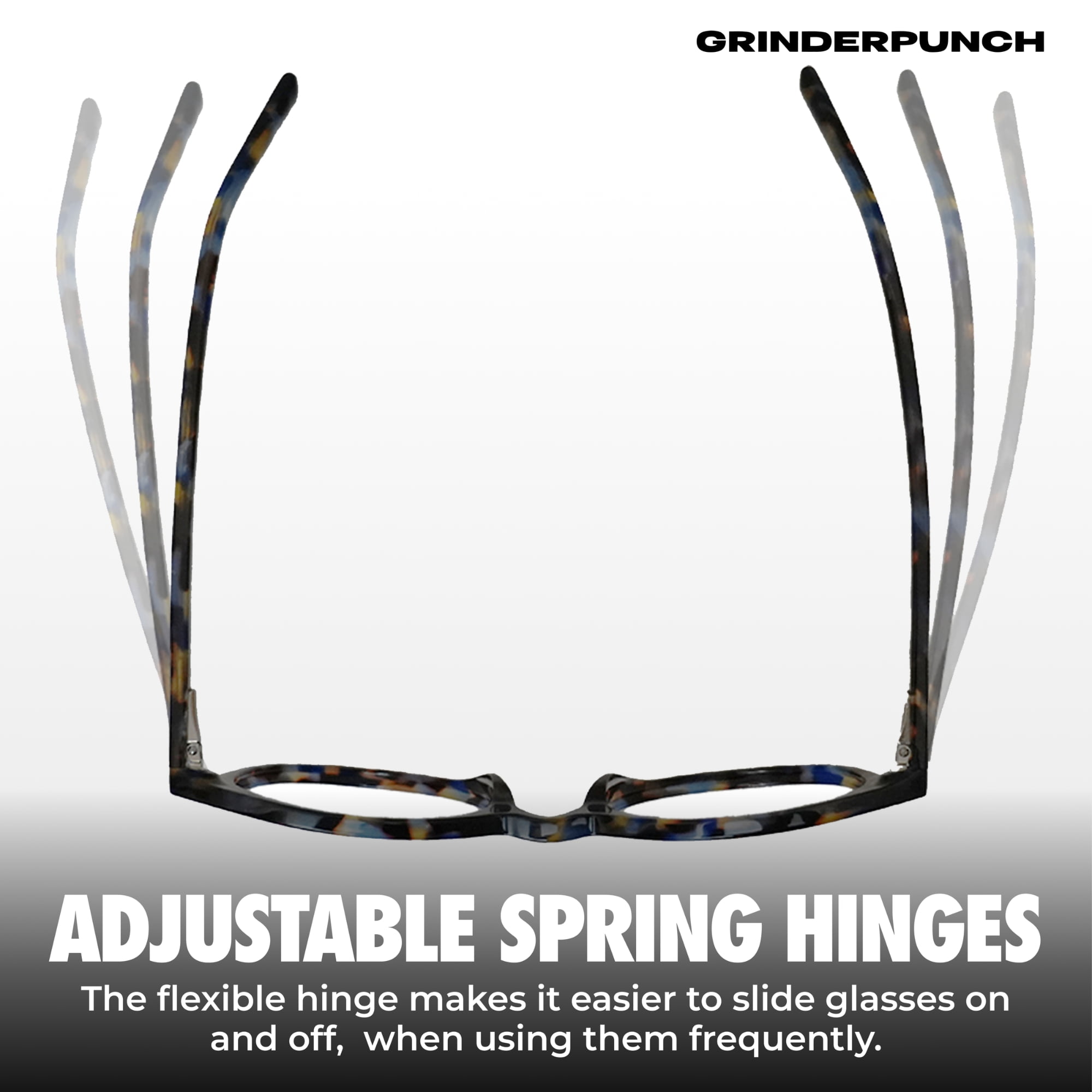 Grinderpunch Reading Glasses for Women and Men Blue Light Blocking Readers Stylish Readers with Spring Loaded Hinges - 2 Pack Tide, 1.00