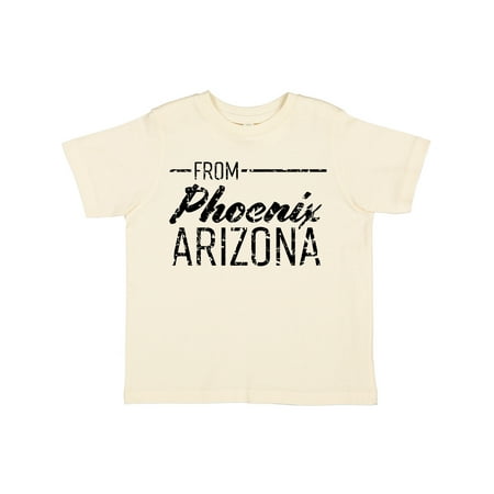 

Inktastic From Phoenix Arizona in Black Distressed Text Gift Toddler Boy or Toddler Girl T-Shirt