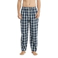 thumbnail image 6 of Vulcanodon Mens 100% Cotton Pajama Pants, Soft Lightweight Sleep Pants with Pockets Plaid Pajama Bottoms for Men(Navy-Plaid, Medium), 6 of 8