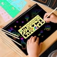 thumbnail image 4 of BSHAPPLUS® 4 Pack Rainbow Scratch Art Notebooks,Magic Scratch off Paper Notebook Set for Kids Art and Craft Activity Book Black Sketch Doodle Pads with Drawing Stick for Party Favor Game Gift, 4 of 13