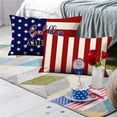 thumbnail image 2 of 4th of July Pillow Covers 12x20 Stripes Independence Day Decorations God Bless America Flag Stars Patriotic Throw Pillow Covers Memorial Day Cushion Case for Sofa Couch Set of 4, 2 of 5
