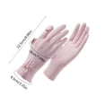 thumbnail image 3 of Linnome Ice Silk Sunscreen Gloves for Summer Driving with Touch Screen Compatible 5.91*3.35*0.79in Pink#02, 3 of 6