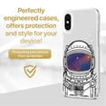 thumbnail image 2 of Case Yard iPhone-X Case Clear Soft & Flexible TPU Ultra Low Profile Slim Fit Thin Shockproof Transparent Bumper Protective Cover Drop Protective Cell Phone Cases (Astronaut Helmet), 2 of 8