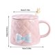 thumbnail image 2 of Taza de café Bowknot de cerámica de 350 ml, taza de té con mango y cuchara, porcelana resistente a altas temperaturas, lindo regalo para el hogar o la oficina, apto para lavavajillas, 2 of 5