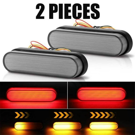 2x Car Truck Trailer DRL LED Light Bar Brake Flowing Turn Signal Stop Tail Strip