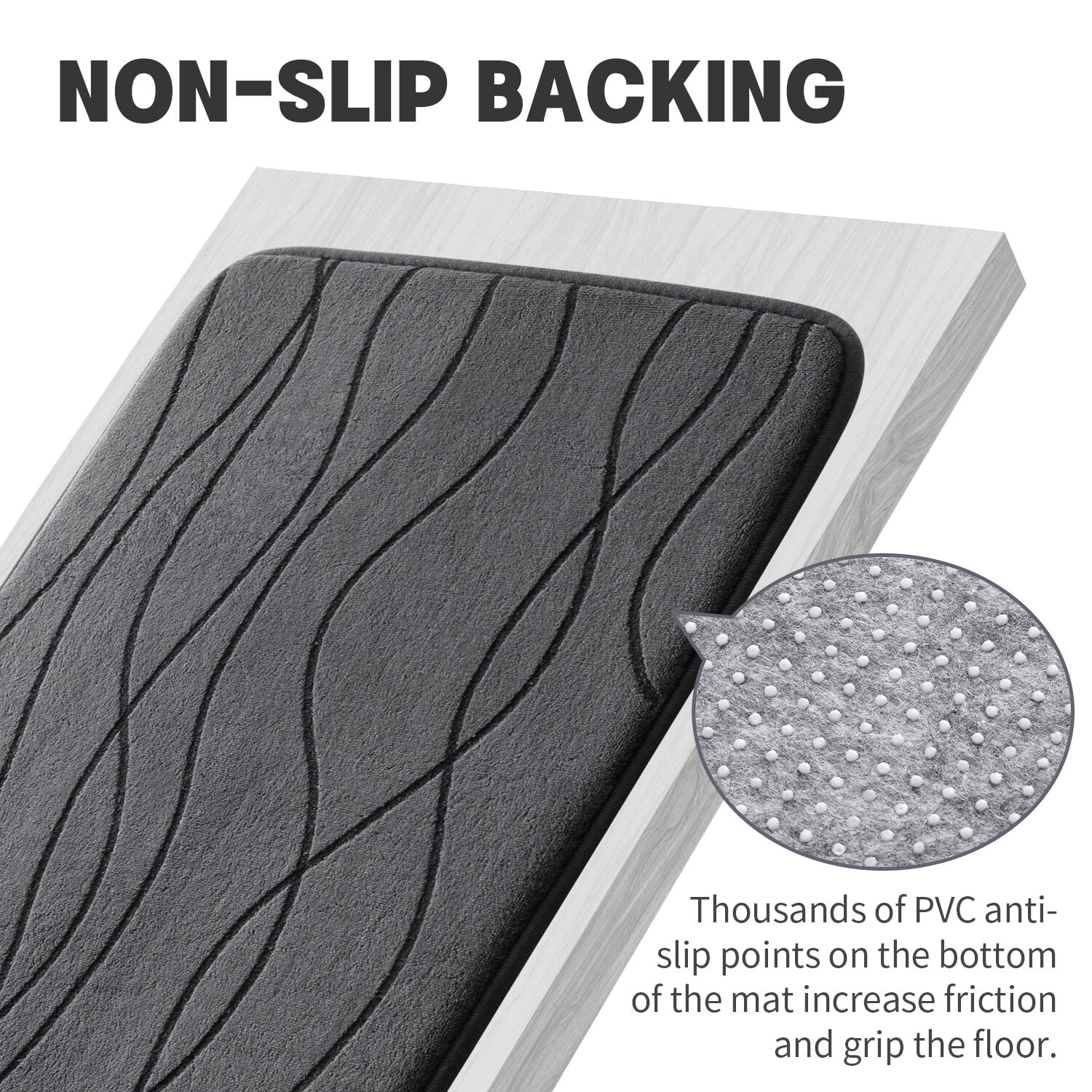 ChakmeOne Bathroom Rugs Sets 3 Piece, Gray Bathroom Rug Soft Absorbent Microfiber Bath Mats and U-Shaped Contour Toilet Rug, Non-Slip Machine Wash Dry for Floor Tub and Shower
