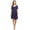 Navy, variant on Women's Solid Casual Lightweight Relaxed Fit Short Sleeve Knit Tunic Top Dress
