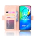 thumbnail image 3 of Case for Motorola MOTO G8 Cover Adjustable Detachable Card Holder Magnetic closure Leather Wallet Case - Pink, 3 of 5
