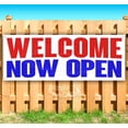 thumbnail image 1 of Welcome Now Open 13 oz Vinyl Banner With Metal Grommets, 1 of 4