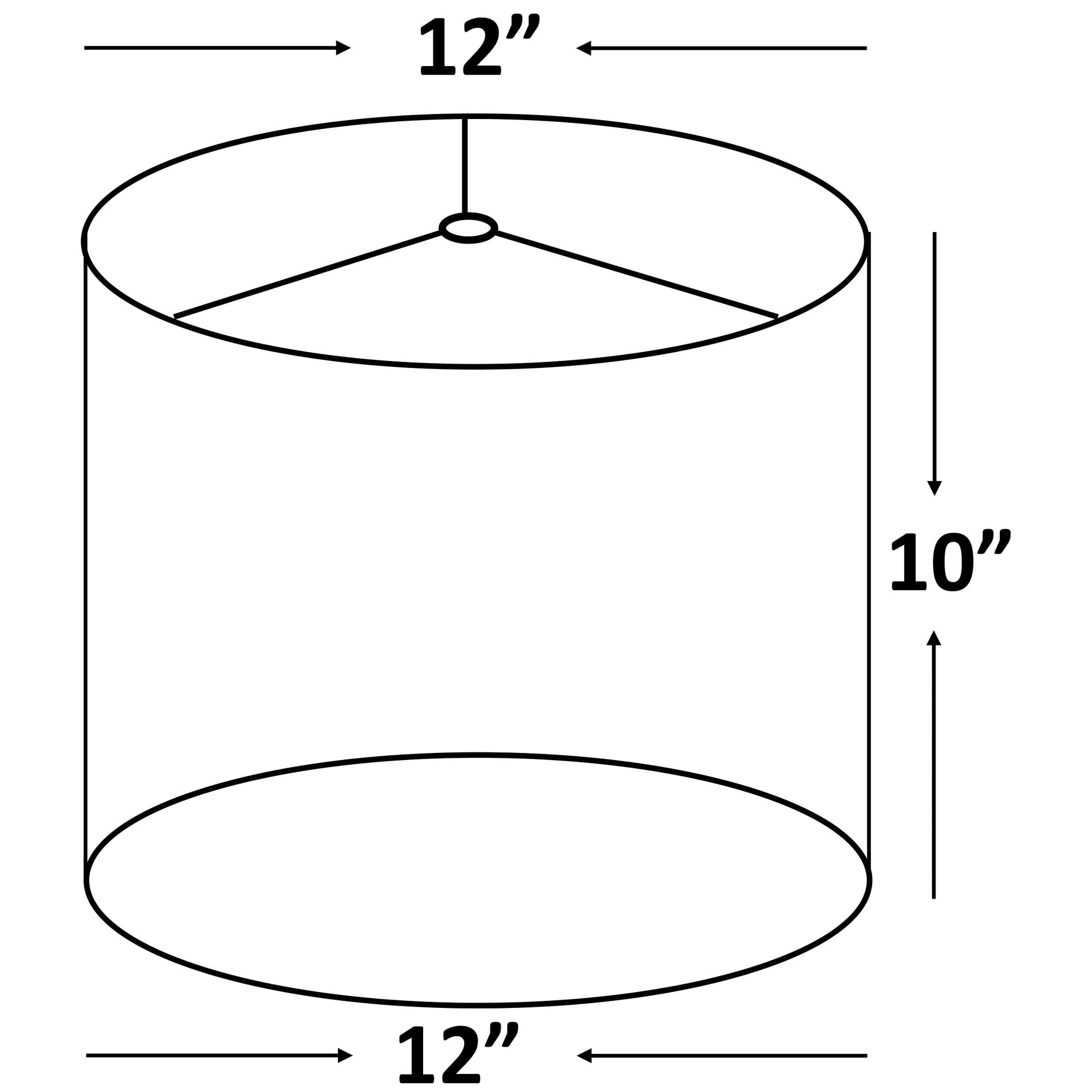 Classic Drum Smooth Linen Lamp Shade, 8" to 16" Bottom Size Natural 14"