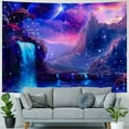 thumbnail image 4 of PRATYUS  Space Tapestry for Bedroom Waterfall Landscape Wall Hanging  Moon Galaxy Tapestries Fantasy Mushroom and Floral Tapestry for Living Room Decor Painting, 4 of 6