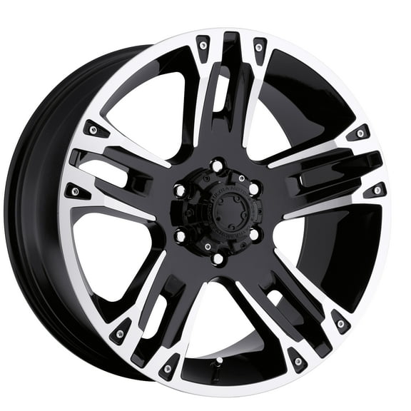 17" Black With Diamond Cut Accents Maverick 234/235 Wheel by Ultra Wheel 235-7883B Fits 2004 Chevrolet Silverado 1500
