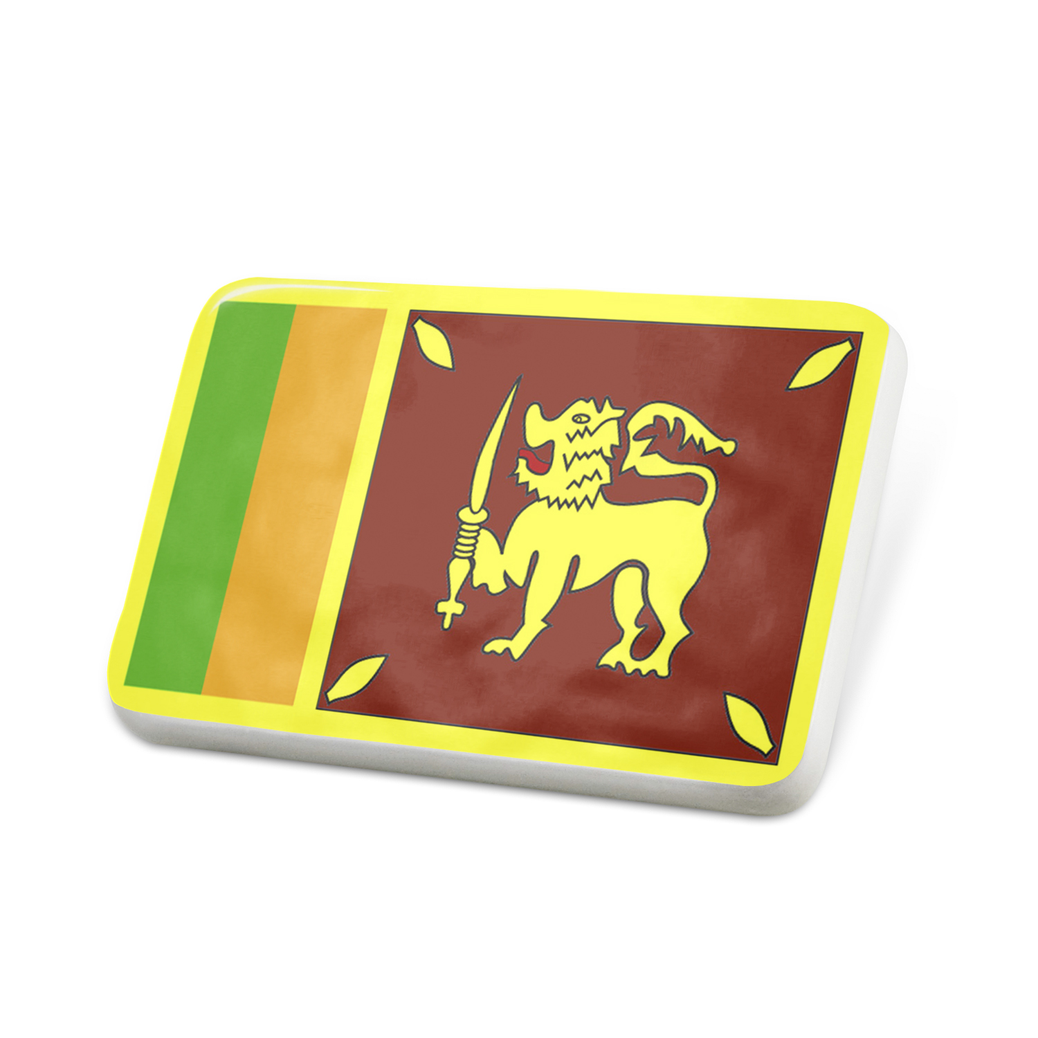 NEONBLOND Porcelein Pin Sri Lanka Flag Lapel Badge NEONBLOND