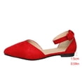 thumbnail image 6 of Wensltd Women's Flat Shoes Pointed Toe Ankle Strap Flats For Everyday Office And Casual Wear, 6 of 9