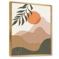 thumbnail image 3 of Designart 'Abstract Earth Toned Mountains With Red Moon I' Modern Framed Canvas Wall Art Print, 3 of 5
