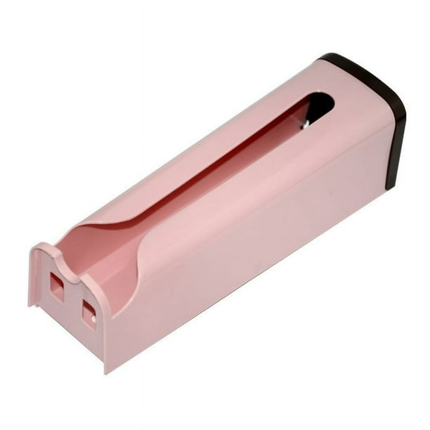 Automatic Cotton Pad Dispenser - Pink Plastic Storage Box With Push-Button For Makeup Remover Pads (Holds 50+ Pads)