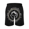 thumbnail image 3 of Tool Band Men's Swim Trunks Board Shorts Drawstring Elastic Waist Quick Dry Swimsuits Beach Shorts with Pockets M, 3 of 8