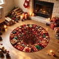 thumbnail image 3 of PLPPYFS Christmas 3D Visual Illusion Round Area Rug, Vortex Hole Pattern Non‑ Absorbent Floor Mat, Festive Holiday Decor Doormat for Entryway, Bedroom, Living Room Party Decoration, 3 of 6