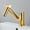 Gold, variant on Basin Faucet Black/Chrome Bathroom Sink Mixer Tap Brass 360 Degree Rotation Bathroom Tap Crane for Bathroom