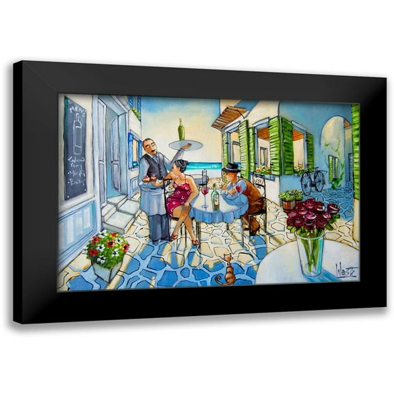West, Ronald 14x11 Black Modern Framed Museum Art Print Titled - Lazy Afternoon